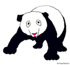 Dibujo Oso panda pintado por chachi