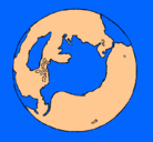 Dibujo Planeta Tierra pintado por Evelin