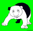 Dibujo Oso panda pintado por pandis