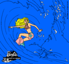 Dibujo Barbie practicando surf pintado por cecilia