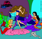 Dibujo Barbie con sirenas pintado por feliz65