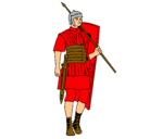 Dibujo Soldado romano pintado por supermascota