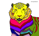Dibujo Tigre pintado por LUKIS