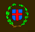 Dibujo Escudo griego pintado por ulises