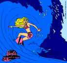 Dibujo Barbie practicando surf pintado por belenn