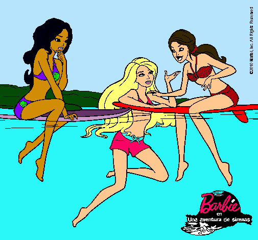 Dibujo Barbie y sus amigas pintado por nataly1