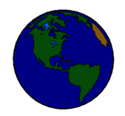 Dibujo Planeta Tierra pintado por katy395