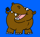Dibujo Hipopótamo pintado por uriel2010