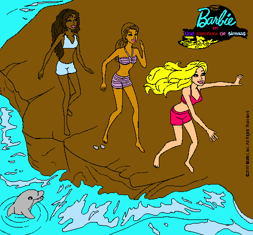 Barbie y sus amigas en la playa