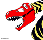 Dibujo Esqueleto tiranosaurio rex pintado por nery 