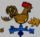 Dibujo Veletas y gallo pintado por mig8uel