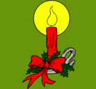 Dibujo Vela de navidad pintado por yessi