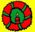 Dibujo Corona de navidad II pintado por yessi