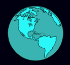 Dibujo Planeta Tierra pintado por yessi