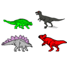 Dibujo Dinosaurios de tierra pintado por dino