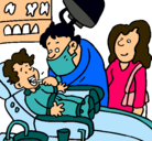 Dibujo Niño en el dentista pintado por elianis