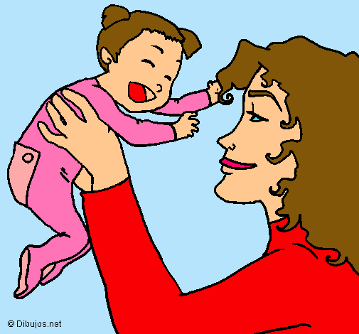 Dibujo Madre con su bebe pintado por Camprokera