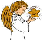 Dibujo Ángel y estrella pintado por ANGEL
