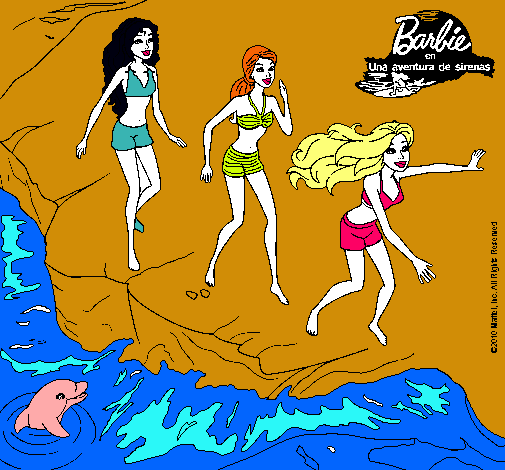 Barbie y sus amigas en la playa