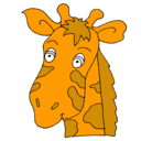 Dibujo Cara de jirafa pintado por gorda