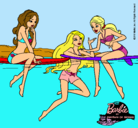 Dibujo Barbie y sus amigas pintado por laura11