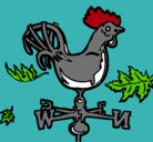 Dibujo Veletas y gallo pintado por mathew
