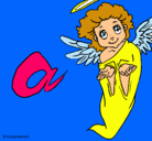 Dibujo Ángel pintado por aniani