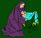 Dibujo Nacimiento del niño Jesús pintado por LARI