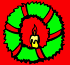Dibujo Corona de navidad II pintado por jhujhjujy6yi