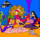Dibujo Barbie con sirenas pintado por TEDY