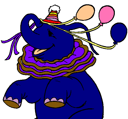 Elefante con 3 globos