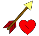 Dibujo Flecha y corazón pintado por mafalda