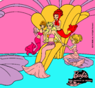 Dibujo Barbie princesa sirena pintado por aidacarmonapere
