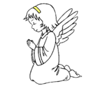 Dibujo Ángel orando pintado por jnvjnvdknfg