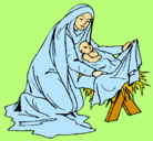 Dibujo Nacimiento del niño Jesús pintado por macasu