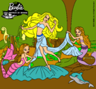 Dibujo Barbie con sirenas pintado por lupetorre