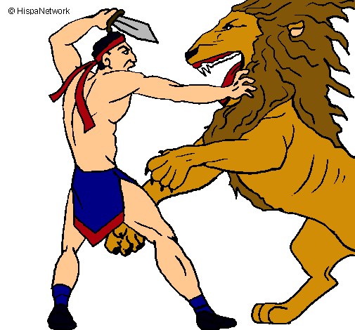 Gladiador contra león