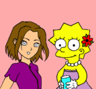 Dibujo Sakura y Lisa pintado por ainara5