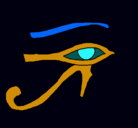 Dibujo Ojo Horus pintado por elian