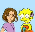 Dibujo Sakura y Lisa pintado por toska