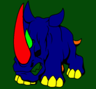 Dibujo Rinoceronte II pintado por Sergi