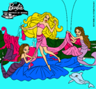 Dibujo Barbie con sirenas pintado por vanializeth
