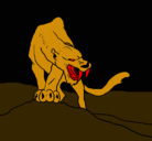 Dibujo Tigre con afilados colmillos pintado por chido73