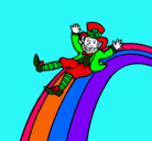Dibujo Duende en el arco iris pintado por sidora
