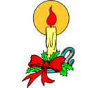 Dibujo Vela de navidad pintado por monica