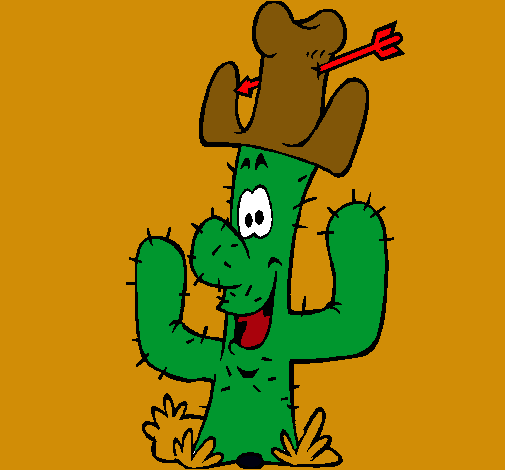 Dibujo Cactus con sombrero pintado por guillem