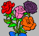 Dibujo Ramo de rosas pintado por Mirene