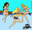 Dibujo Barbie y sus amigas pintado por uyyy8