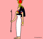 Dibujo Hathor pintado por fufu
