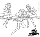 Dibujo Barbie y sus amigas pintado por osornio